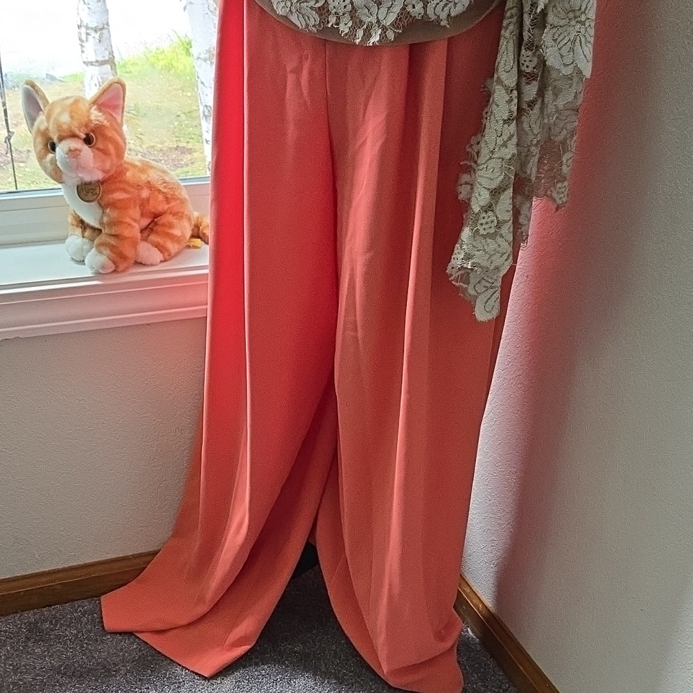 Alice + Olivia Coral Wide-Leg Pants